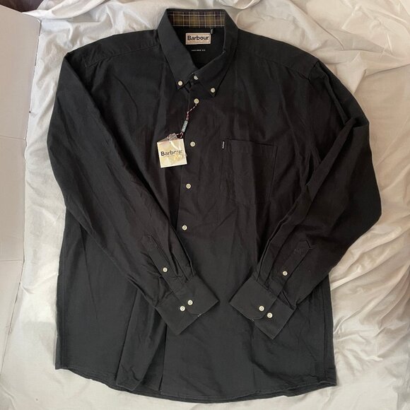 NWT Mens Sz US XL Barbour Tailored Fit Button Down Oxford Shirt Forrest Green - Picture 1 of 16